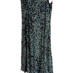 Emporio Armani Vintage Silk Sequin Dress Blue Green Black Asymmetric Size 8 Photo 5