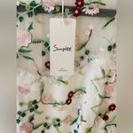 Simplee Apparel NWT simplee white embroidered flower dress size/1xl Photo 4