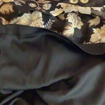 Fig and Flower Size Medium Floral Long Sleeve Blouse with Lining. New with Tags Black Photo 5