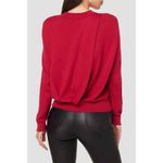 Hudson Red Distressed Detail Crew Neck Sweater Size Medium b57 Photo 2