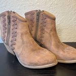 Musse & Cloud Athya Western Boots Brown Leather Ankle Booties Boho Womens Size 6 Photo 2