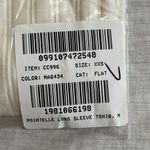 J.Crew NWOT Pointelle long-sleeve ribbed shirt ivory size XXS Photo 4