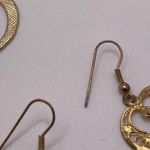 Dress Up Lot Of 3 Costume Earrings Pierced Dangle Drop  Gold Tone Photo 6