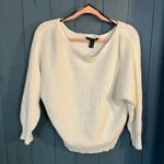 Forever 21  White Oversized Knit Sweater | Size Medium Photo 0
