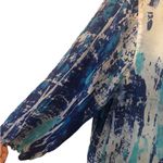 Soft Surroundings  SILK Blue Water~Color Tunic Swim Cover ~Up Sz. 3X Beading Photo 5