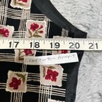 Norton Mcnaughton Vintage 90’s  Black and Red Floral Grid print Women's Vest Photo 3