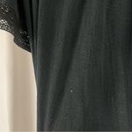 Vintage Sears Large 70's Muslin Lace Cottagecore Tiered Ruffle Maxi Dress Boho Black Photo 3