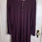 We The Free  Free People Women's Plum Thermal Top Long Sleeved Gwen Tunic Sz M Photo 1