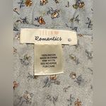 Urban Romantics EUC  Light Blue Floral V-Neck Babydoll Blouse size large Photo 7