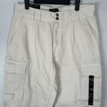 Banana Republic NEW Pants Womens 29/8 Lou Ultra High Rise Cargo Pockets Cream Photo 1