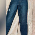 Spanx  Pull On Denim Blue Distressed Ankle Skinny Jeans Medium Wash M Photo 3