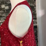 CeCe Women’s SZ M Red Sequin Sleeveless Tank Glamour Wedding Boho Bling Luxury Photo 8
