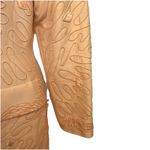 Classic ANYA 100% Silk Pink‎ Embroidered Folded Collar Blazer 8 Pink Photo 3