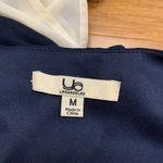 YA Los Angeles Dress Womens Size Medium Navy Sleeveless Fit & Flare White Trim Photo 4