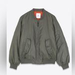 ANINE BING Leon Bomber Jacket in Army Green, New with Flaw Photo 4