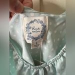 Blue Rain  Francesca’s NWT‎ Women’s Puff Sleeve Polka Dot Shirt Size L Photo 1