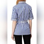 Tommy Hilfiger RTR Tie Waist Pyjama Shirt sz14 xl blue white stripe short sleeve Photo 1