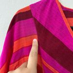 Antik Batik Dress Talencia Fuchsia Striped Silk Size S/38 Short Kaftan Pink Photo 3