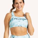 PELETON Blue Diamond Tie Dye V Back Sportsbra Small Gym Workout Active‎ Comfy Photo 0