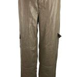 Abercrombie & Fitch Curve Love Vegan Leather Cargo 90s Relaxed High Rise Pant 16 Photo 0