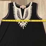 Philosophy womens sleeveless black crochet neckline dress size S Photo 4