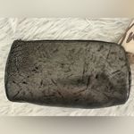 Junior Drake‎ Metallic Leather Round Pouch Cosmetic Bag Clutch Photo 1