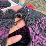 Haute Monde Sweet black and purple Whimsigoth Lace blouse tank Chic - size S Photo 3