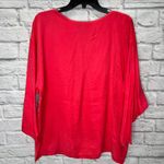 Eileen Fisher Vintage Womens Skirt Set Silk Bright Pink Size M Long Sleeve Wrap Photo 6