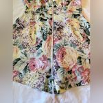 Faithfull the Brand Women’s Linen Floral Romper Yellow Pink Size 4 EUC Photo 5