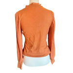 SIAMI MILANO light knit sweater with chiffon blouse sleeve ruffled colla small Photo 6