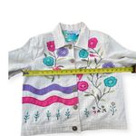 Patchington Vintage Retro 90s 00s White Floral Embroidered Women's MED Jacket Photo 14