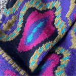 Vintage Lambswool Blend Cardigan Sweater Size Small Purple and Pink Pappagallo Photo 3
