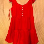 Red Ruffled Romper Photo 0