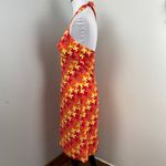 Shoshanna  Pink & Orange Geometric Halter Mini Dress Size 8 Photo 5