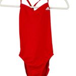 Adidas  Womens‎ Swimming Competition Infinitex + C Back One Piece Swimsuit XS Red Photo 0