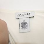 Carmen Marc Valvo  White Embellished Top Size XL‎ Photo 3