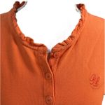 POLO JEANS COMPANY RALPH LAUREN MFG ORANGE COTTON LOGO WOMENS SHIRT LARGE Photo 2