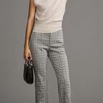 Anthropologie By  Knit Hiking Bootcut Pants Size Small Plaid Pull On Elastic Photo 0