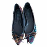 Born Crown Franca Paisley Velvet Pointy Flats Black Size 8 Photo 1