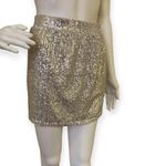 love on a hanger Sparkling Gold Sequin Mini Skirt Photo 2