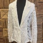 Baciano white‎ Lace Jacket Size Small. White Photo 0
