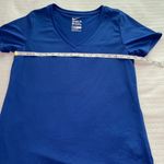 Nike XL Blue Athletic Cut V-Neck DriFit T-Shirt Photo 6