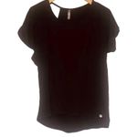 Fabletics Women's Black Whitney Open Shoulder Back Short Sleeve Athletic Shirt Photo 2