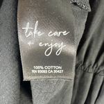 Nic+Zoe NZT  Short Sleeve Side Slit Woven Slub Midi Dress Size XS Black Photo 4