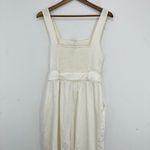 American Eagle  White Cream Jumpsuit Sleeveless Belted Pockets One‎ Piece Romper Photo 7