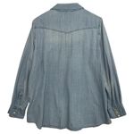 Tuckernuck Shirt Womens 2XL Blue Denim Chambray Western Pearl Snap Rodeo Boho Size 2X Photo 1