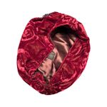 VINTAGE HERZENBERG Burnout Velvet Pillbox Hat 50s Handpainted Red Purple Brooch Photo 1
