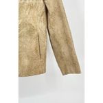 Mossimo Tan Women's Genuine Leather Animal Print Jacket Long‎ Sleeve Size Medium Photo 3