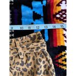 A New Day A‎ New Day Brown Cheetah Flowy Shorts Pleated Pockets Elastic/ Tie Size Small Photo 5