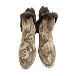 Pelle Moda Boots Size 6.5 Erin Faux Fur Trim Wedge Camouflage Zip Booties Green Photo 2